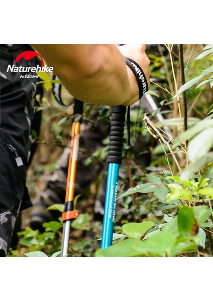 Erkekler Gök Mavisi Tarzı Naturehike Alpenstocks Ultra Hafif Trekking Katlanır Direk Yürüyüş Yürüyüş Sopaları Kamp Ailesi Alpenstocks (Yurt Dışından)