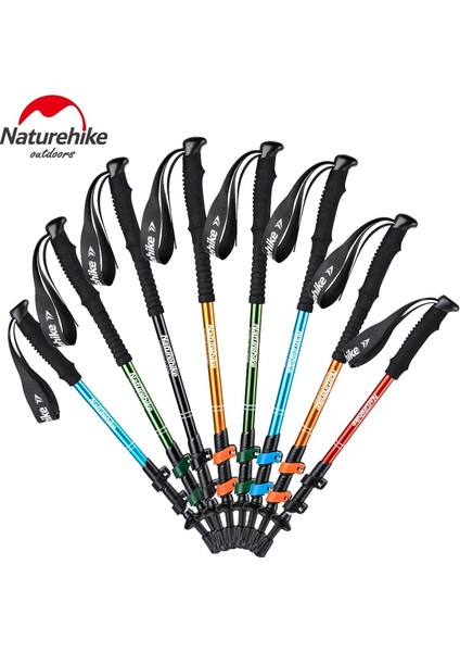 Erkekler Gök Mavisi Tarzı Naturehike Alpenstocks Ultra Hafif Trekking Katlanır Direk Yürüyüş Yürüyüş Sopaları Kamp Ailesi Alpenstocks (Yurt Dışından)