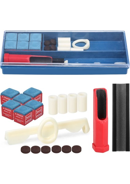 Çok Renkli Stil 20-In-1 Bilardo Tamir Takımı Istaka Ucu Onarım Aracı Bilardo Tebeşir Havuz Istaka Ipuçları Cue Çubuğu Yüksükler Cue Ucu Kelepçe Düzeltici Dahil (Yurt Dışından)