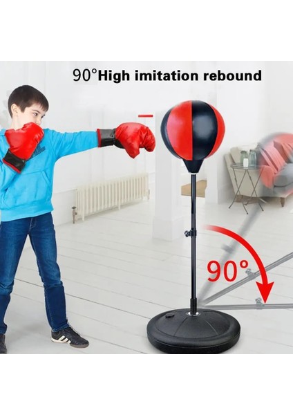 Çocuk Boks Eğitim Topu Ağır Stand cm Ayarlanabilir Dayanıklı Boks Torbası Hız Hedef Eğitimi (Yurt Dışından)