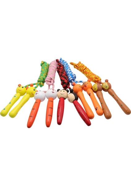Fare Stili 2m 10COLORS Çocuklar Atlama Ipleri Ahşap Saplı Spor Vücut Geliştirme Fitness Güzel Karikatür Ip Atlama Ipleri (Yurt Dışından) modelleri
