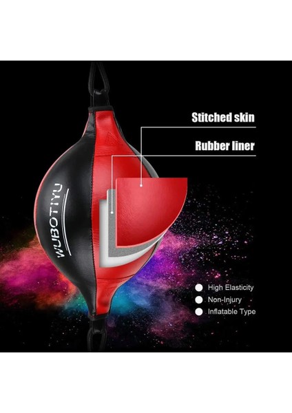 Siyah Kırmızı Stil Boks Topu Pu Armut Boks Torbası Refleks Hız Topları Muay Thai Punch Boxe Mma Fitness Spor Ekipmanları Eğitim Yetişkinler Şişme (Yurt Dışından) modelleri