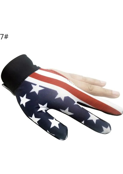 No.7 Tarzı 1 Adet Bilardo Üç Parmak Eldiven Likra Kaymaz Snooker Bilardo Cue Eldiven Havuzu Unisex Için Sol El Yüksek Esneklik (Yurt Dışından)