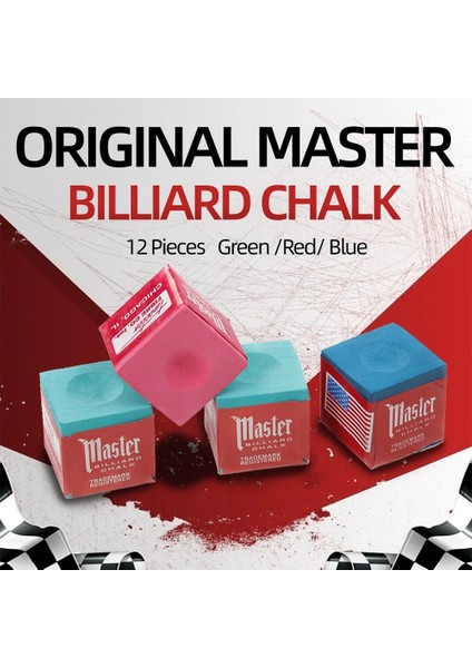 C Stili Orijinal Master Bilardo Tebeşir Yağı Kuru Tebeşir Havuz Cue Tebeşir Eces Snooker Cue Siyah 8 Yeşil Kırmızı Mavi Profesyonel Tebeşir (Yurt Dışından) fiyatları