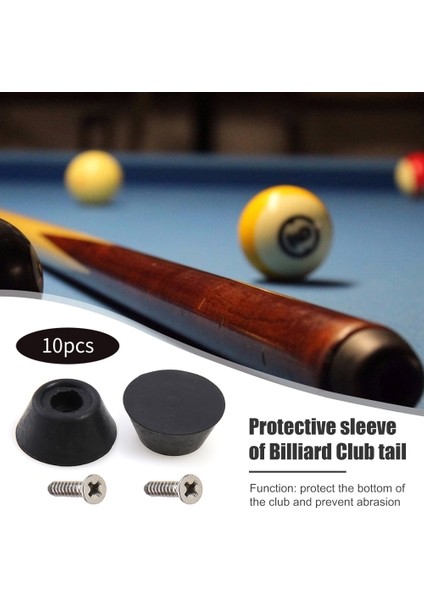 Siyah Stil Et Kauçuk Havuz Istaka Ucu Bilardo Alt Kutup Kuyruk Koruyucu Kapak Kol Snooker Kulübü Parçaları Için (Yurt Dışından) fırsatları