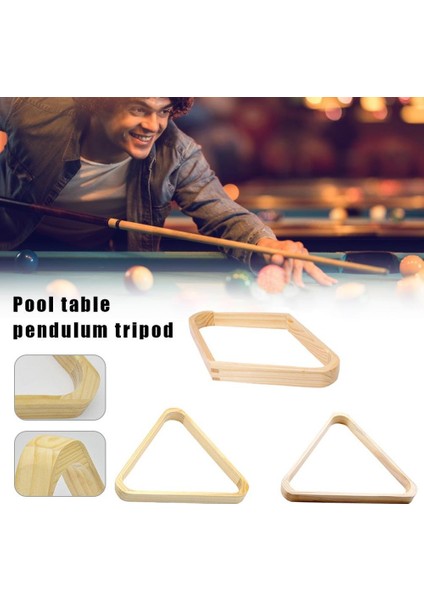 52MM Tarzı Ahşap Üçgen Snooker Havuz Bilardo Tripod Topu Raf Salıncak Topu Tutucu Standart Toplar Için Üçgen Top Çerçeve Aksesuarları Aa (Yurt Dışından) fiyatları