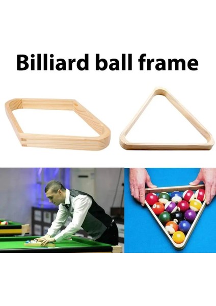 52MM Tarzı Ahşap Üçgen Snooker Havuz Bilardo Tripod Topu Raf Salıncak Topu Tutucu Standart Toplar Için Üçgen Top Çerçeve Aksesuarları Aa (Yurt Dışından) modelleri