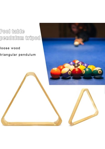 52MM Tarzı Ahşap Üçgen Snooker Havuz Bilardo Tripod Topu Raf Salıncak Topu Tutucu Standart Toplar Için Üçgen Top Çerçeve Aksesuarları Aa (Yurt Dışından) fırsatları