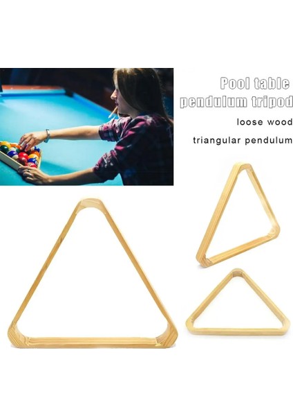52MM Tarzı Ahşap Üçgen Snooker Havuz Bilardo Tripod Topu Raf Salıncak Topu Tutucu Standart Toplar Için Üçgen Top Çerçeve Aksesuarları Aa (Yurt Dışından) indirimleri