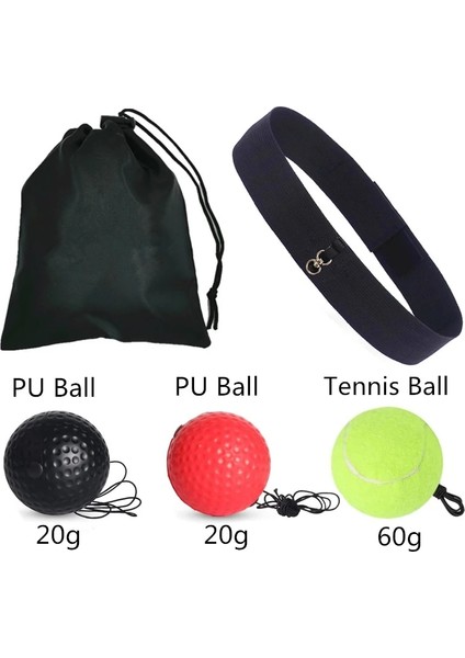 Beyaz Stil Boks Refleks Top Seti Boks Aleti Delme Topu Çocuklar ve Yetişkinler Için Refleks Odak ve El-Göz Koordinasyon Eğitimi Için Harika (Yurt Dışından)