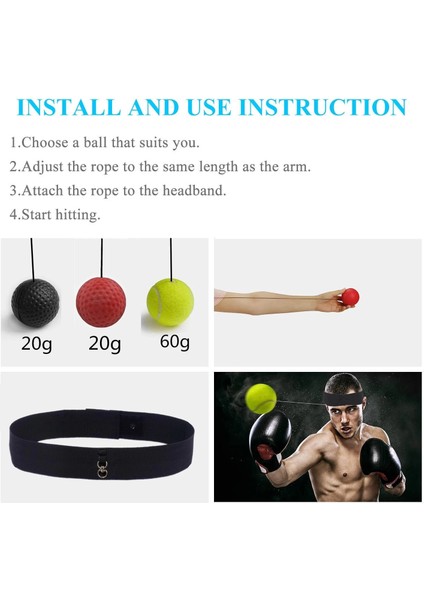 Beyaz Stil Boks Refleks Top Seti Boks Aleti Delme Topu Çocuklar ve Yetişkinler Için Refleks Odak ve El-Göz Koordinasyon Eğitimi Için Harika (Yurt Dışından) modelleri