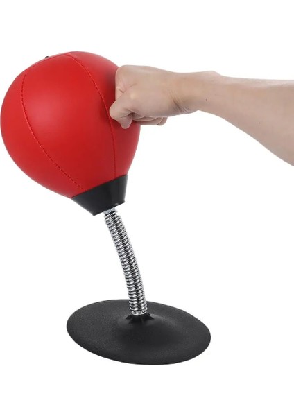 Saf Kırmızı Stil Masa Boks Topu Küçük Eğlenceli Mini Pu Ev Stres Azaltma Ofis Boks Topu Eğlence Spor Mini Boks Topu (Yurt Dışından) fiyatları
