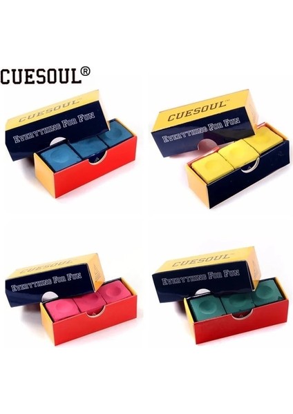 Yeşil 3 Adet Tarzı Cuesoul Ooker Bilardo Tebeşir Havuz Cue Tebeşir Yağı Kuru Bilardo Kaymaz Tebeşir (Yurt Dışından) fiyatları