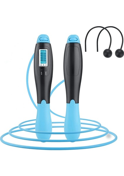 Tel Halat Mavi Stil Elektronik Atlama Ipi, Fitness Ip Atlama Ipi, Kalori Sayaçlı Ip Atlama Ipi, Ayarlanabilir Uzunluklu Akülü Ip Atlama Ipi (Yurt Dışından)