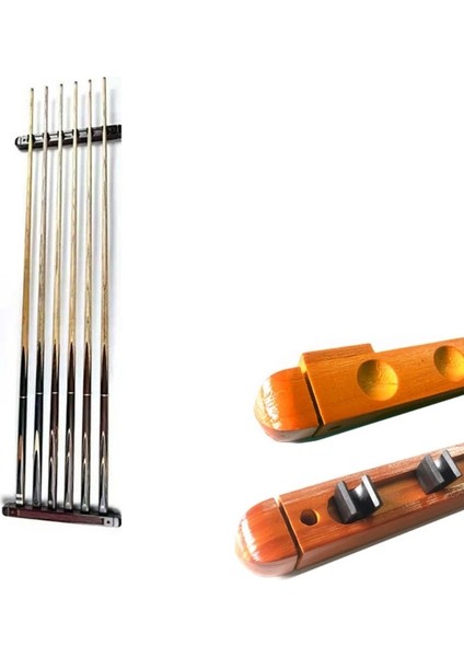 R Stili Duvara Monte Parke Bilardo Cue Rack Havuz Cue Rack 6 Klips (Yurt Dışından) fırsatları
