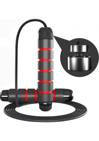 Siyah Kırmızı Çizgili Stil Ayarlanabilir Atlama Ipi Dolaşmayan Fitness Hız Atlama Ipi Rulman Pvc Atlama Kablosu Fitness Ekipmanları (Yurt Dışından) fırsatları