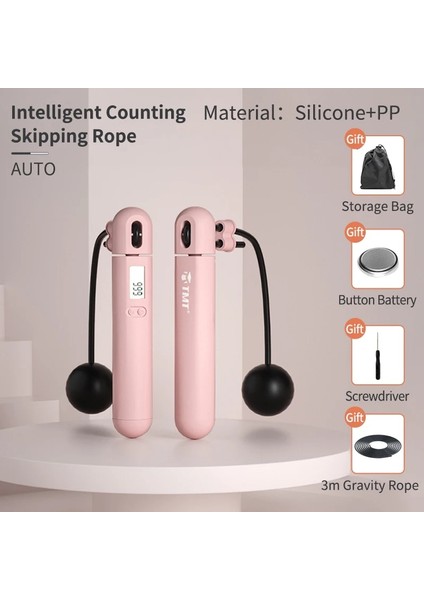 Pembe Tarzı Tmt Elektronik Atlama Ipi ile Sayaç Hızı Kablosuz Atlama Egzersiz Atlama Eğitimi Için Ayarlanabilir Crossfit Kaymaz Kolu (Yurt Dışından)