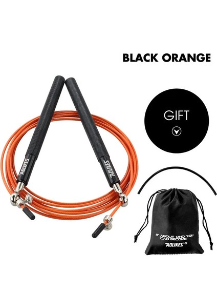 Siyah Turuncu Bir Tarz Fitness Salonu Crossfit Hız Atlama Ipi Profesyonel Mma Boks Spor Için Ip Atlama Ipi Atlama Egzersiz Eğitimi Yedek Kablo (Yurt Dışından)