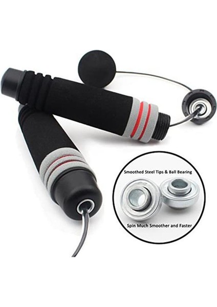 Siyah Stil Taşınabilir Akülü Rulman Ipi Atlama Ev Sporları ve Fitness Ekipmanları Egzersiz Pvc Kablosuz Atlama Ipi Hız Crossfit (Yurt Dışından) fiyatları