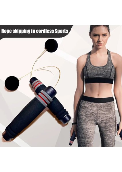 Siyah Stil Taşınabilir Akülü Rulman Ipi Atlama Ev Sporları ve Fitness Ekipmanları Egzersiz Pvc Kablosuz Atlama Ipi Hız Crossfit (Yurt Dışından) modelleri