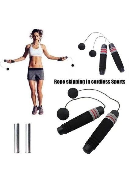 Siyah Stil Taşınabilir Akülü Rulman Ipi Atlama Ev Sporları ve Fitness Ekipmanları Egzersiz Pvc Kablosuz Atlama Ipi Hız Crossfit (Yurt Dışından) indirimleri