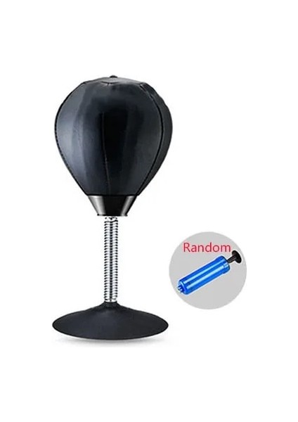 Siyah Stil Şişme Hız Refleks Eğitim Yumruk Topu Pu Masaüstü Boks Topu Stres Giderici Boks Torbası Muay Tai Tai Egzersiz Ekipmanları (Yurt Dışından)