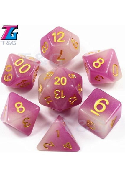 Yeşil Stil Yeni Geldi 7pclot Yüksek Li Karışık Renkli Karanlıkta Glow, Dnd D% Için Zar Seti Rpg Masa Oyunu (Yurt Dışından)