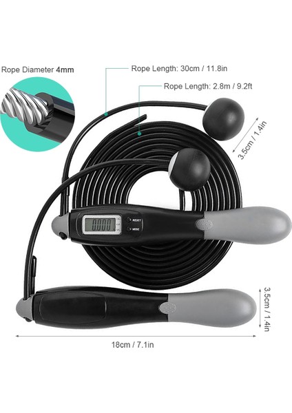 Beyaz Stil Fitness Ekipmanları Akıllı Sayaç Atlama Ipi Çelik Tel Kayak Ipi Iki Yönlü Atlama Ipi Ayarlanabilir Kayak Ipi Egzersiz Ipi (Yurt Dışından) modelleri