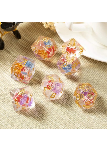 Stili Temizle Zindanlar ve Ejderhalar Için Organze Çantalı Olyhedral Reçine Zar Seti Dnd Rol Yapma Oyunları ve Masa Oyunu (Yurt Dışından) fiyatları