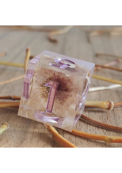 Ölümsüz Çiçek D6 Stili Mını Planet Çiçek D&d Zar Çokyüzlü Zar Seti Keskin Kenarlı Reçine Zar Rpg Zar D6 D10 D20 Dnd Zar Setleri Masa Oyunları (Yurt Dışından)