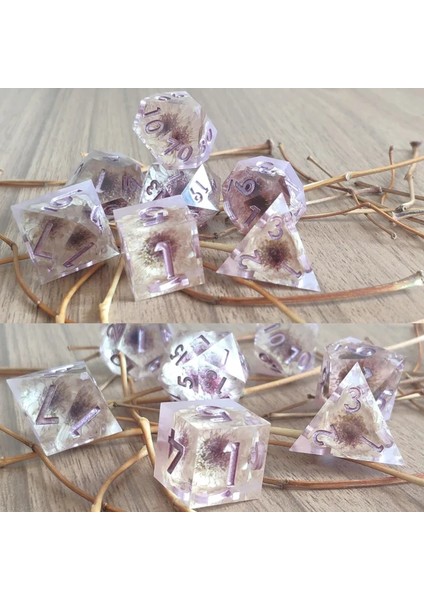 Ölümsüz Çiçek D6 Stili Mını Planet Çiçek D&d Zar Çokyüzlü Zar Seti Keskin Kenarlı Reçine Zar Rpg Zar D6 D10 D20 Dnd Zar Setleri Masa Oyunları (Yurt Dışından) fırsatları