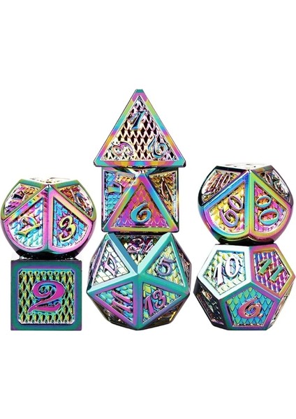 H Tarzı Et Metal Zar Seti Rpg Mtg Dnd Metal Çokyüzlü Zar Rol Yapma Oyunları (Yurt Dışından) fırsatları
