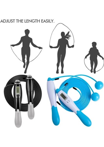 08-Pembe Kablolu Stil Çift Amaçlı Ayarlanabilir Atlama Ipi Akıllı Elektronik Sayma Ipi Atlama Sporları Fitness Akülü Çelik Tel Ip Atlama Ipi (Yurt Dışından) indirimleri