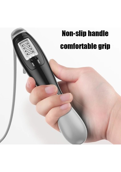 Siyah-Set Tarzı Elektronik Atlama Ipi Seti Akülü Atlama Akıllı Atlama Ipi LCD Ekran Sayma Hız Sayacı Fitness Egzersiz Vücut Geliştirme (Yurt Dışından) indirimleri