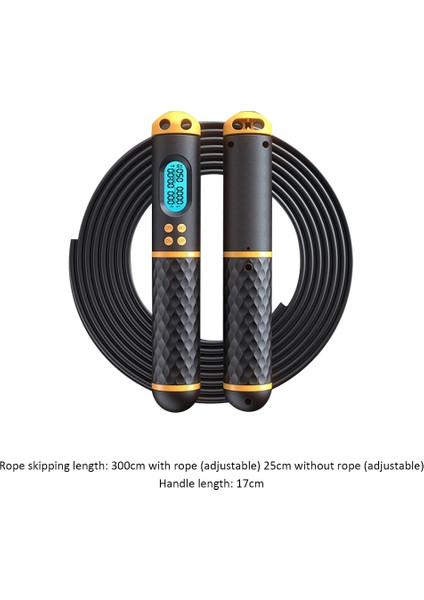 Siyah ve Sarı Stil Elektronik Dijital Atlama Ipi Atlama Ipi Hız Ipi Mma Boks Atlama Eğitimi Kaybetmek Kilo Fitness Ev Spor Salonu Erkekler Kadınlar (Yurt Dışından)