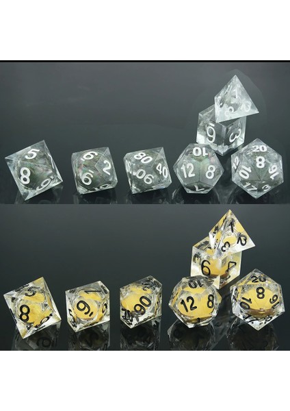 B02 Stili El Yapımı Zar Seti Hassas Renkli Keskin Kenarlı Güzel ve D4-D20, Dnd Rpg Hediyelik Tahta Oyunları Üst Sınıf Çokyüzlü (Yurt Dışından) indirimleri