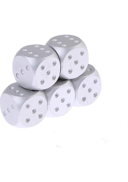 Gümüş Kare Stili Yüksek Li Altın Gümüş Altı Taraflı Nokta D6 Oyun Oynama Zar Seti Opak Zar Bar Pub Kulübü Parti Masa Oyunu Kılıf ile (Yurt Dışından) fırsatları