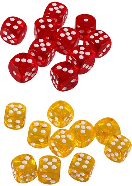 20'li Paket Altı Taraflı D6 Zar Oynayan D&d Rpg Masa Oyunu 16MM Şekeri (Yurt Dışından)