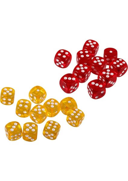 20'li Paket Altı Taraflı D6 Zar Oynayan D&d Rpg Masa Oyunu 16MM Şekeri (Yurt Dışından)