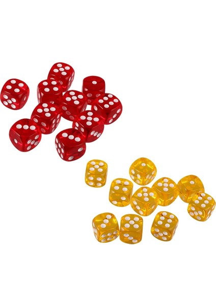 20'li Paket Altı Taraflı D6 Zar Oynayan D&d Rpg Masa Oyunu 16MM Şekeri (Yurt Dışından)