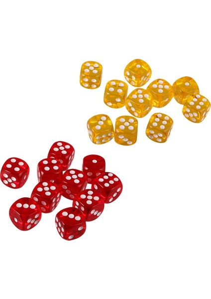 20'li Paket Altı Taraflı D6 Zar Oynayan D&d Rpg Masa Oyunu 16MM Şekeri (Yurt Dışından)