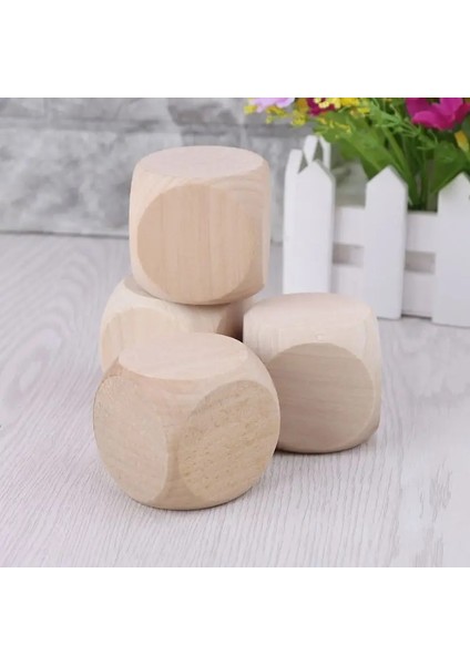 Yeni 5cm 6 Taraflı Boş Ahşap Zar Parti Aile Dıy Oyunları Baskı Oyma Çocuk Oyuncakları (Yurt Dışından) modelleri
