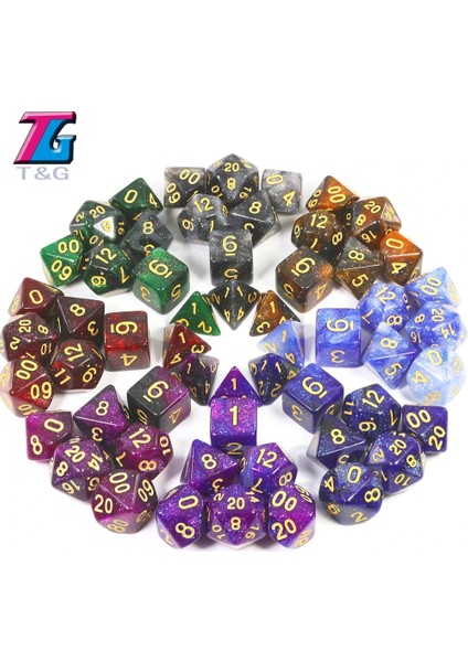 A04 Stili Renkli Evren Galaxy Zar Seti D4-D20 Dnd Rpg Noel Hediyesi Seçmek Için En Iyi Giftolors (Yurt Dışından) fırsatları