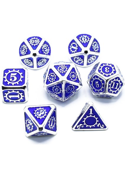 No.99 Tarzı Zar Oyunu Rpg Mtg Masa Oyunları Için Kılıflı 2019 Mekanik Stil Metal Zar D4 D6 D8 D10 D12 D20 Set Dnd Dices (Yurt Dışından) indirimleri
