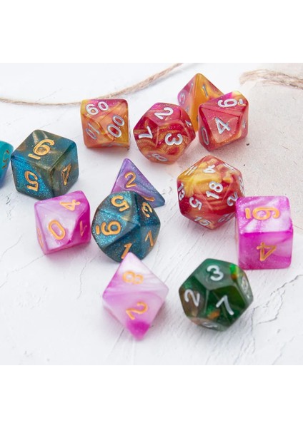 No.5 Tarzı Et Dikromatik D4 D6 D8 D10 D12 D20 Çokyüzlü Zar Numaraları Aramalar Masaüstü Masa Masa Oyunu (Yurt Dışından) fiyatları