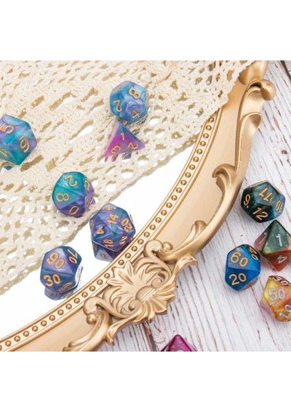 No.5 Tarzı Et Dikromatik D4 D6 D8 D10 D12 D20 Çokyüzlü Zar Numaraları Aramalar Masaüstü Masa Masa Oyunu (Yurt Dışından) fırsatları