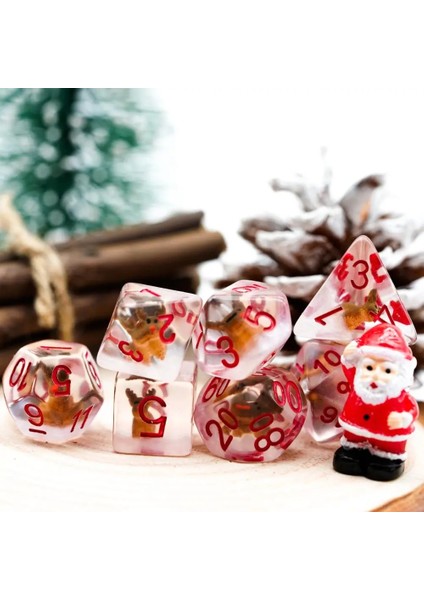 Noel Şapka Stili Et Xmas Dnd Zar D&d Dice D4 D6 D8 D10 D% D12 D20 Çokyüzlü Oyunlar Zar Seti Masa Oyunları Için Mtg Rpg (Yurt Dışından) fırsatları