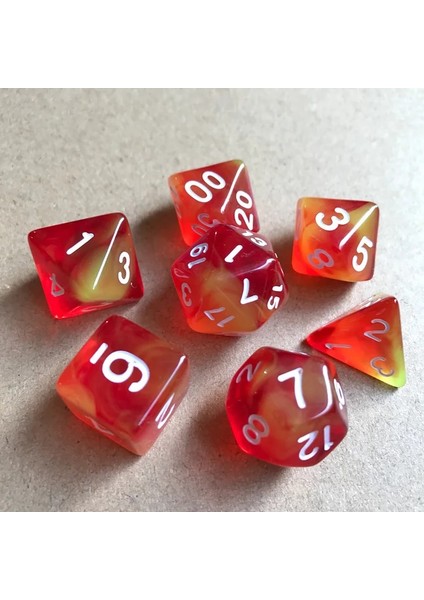 No.3 Tarzı 11 Çeşit Seçeneği Yüksek Li Şeffafopak Iki Renkli Dijital Zar, Pearlize Efektli Zar Seti Lot Çokyüzlü Zar (Yurt Dışından)