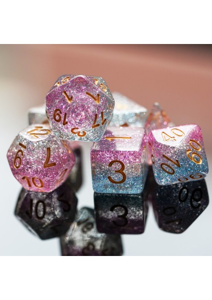 Mor Mavi Gri Tarzı Et Dnd Zar 3 Katmanlar Glitter D&d Zar D4 D6 D8 D10 D% D12 D20 Çokyüzlü Oyunlar Masa Oyunları Için Zar Seti Mtg Rpg (Yurt Dışından) fırsatları