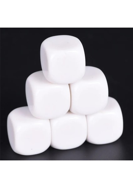 Beyaz Parti Oyun Zar Standart Altı Taraflı Yuvarlak Köşe Doğum Günü Partileri Için Kalıp Rpg Diğer Oyun Aksesuarları (Yurt Dışından)